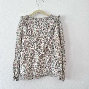Zara Girls Floral Ruffle Top Sz 10